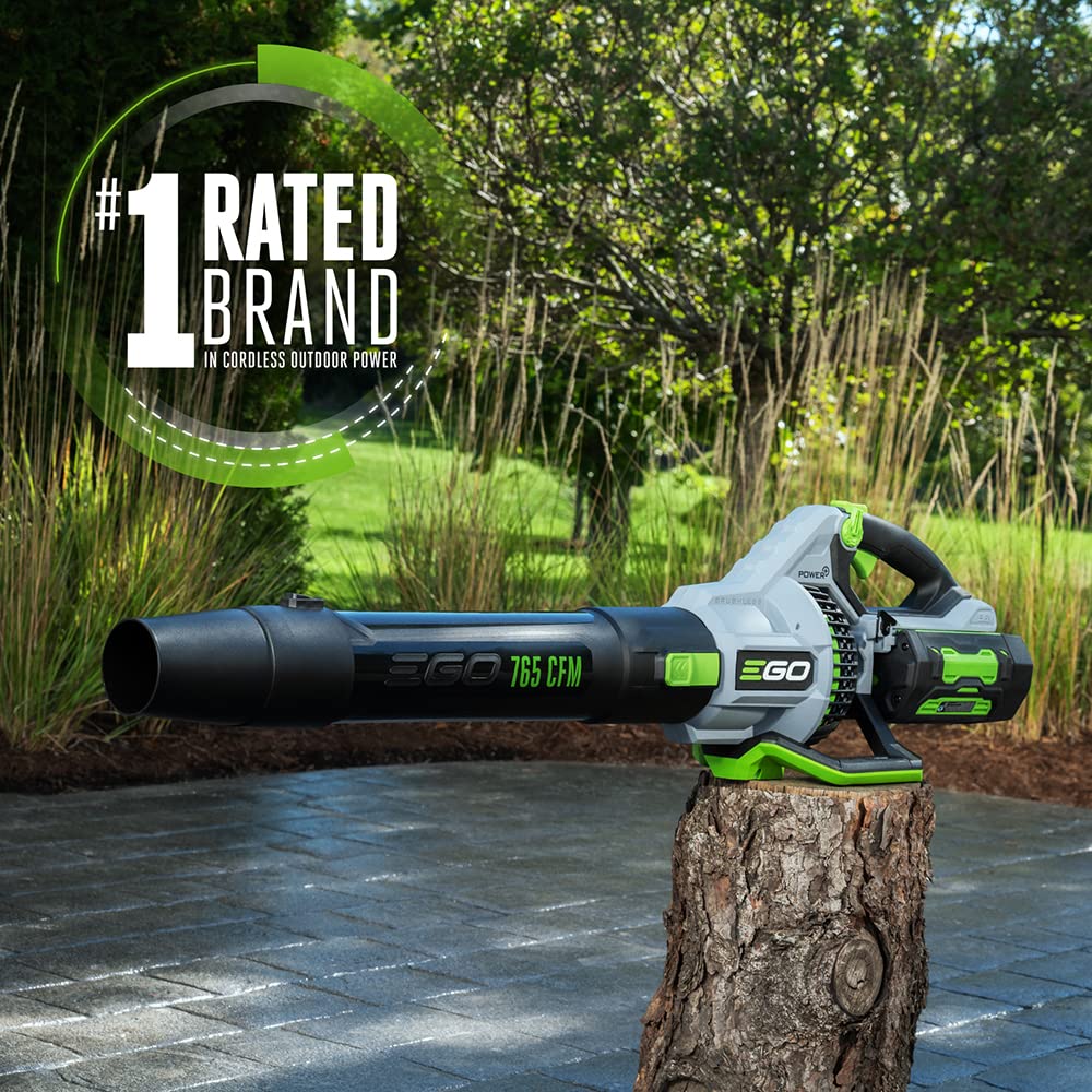 EGO Power+ LB7654 56V 765 CFM cordless leaf blower, brushless, includes 5.0Ah battery, charger, plus extra 2.5Ah battery