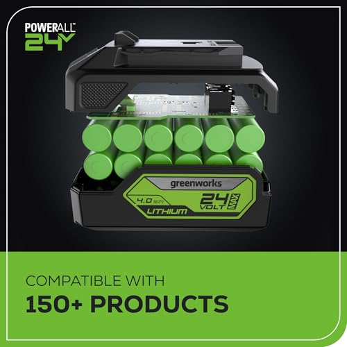 Greenworks 48V cordless brushless leaf blower and vacuum, 520 CFM 240 MPH, includes 2 batteries and dual charger