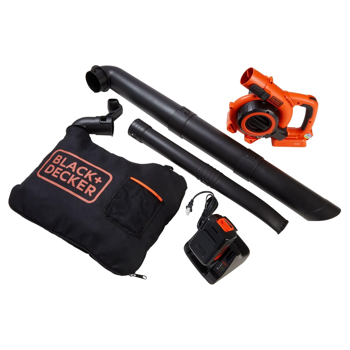 BLACK+DECKER 40V cordless leaf blower, vacuum and mulcher combo, 120 MPH, 6 speed control, battery and charger included