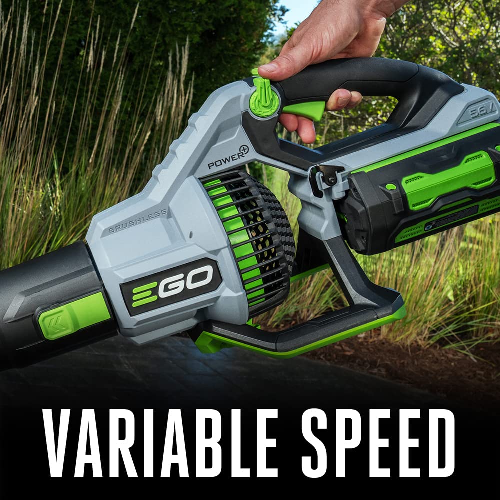 EGO Power+ LB7654 56V 765 CFM cordless leaf blower, brushless, includes 5.0Ah battery, charger, plus extra 2.5Ah battery