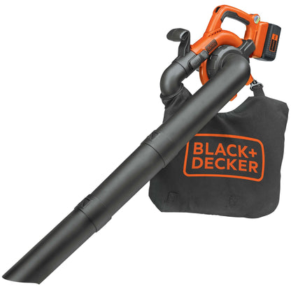 BLACK+DECKER 40V cordless leaf blower, vacuum and mulcher combo, 120 MPH, 6 speed control, battery and charger included