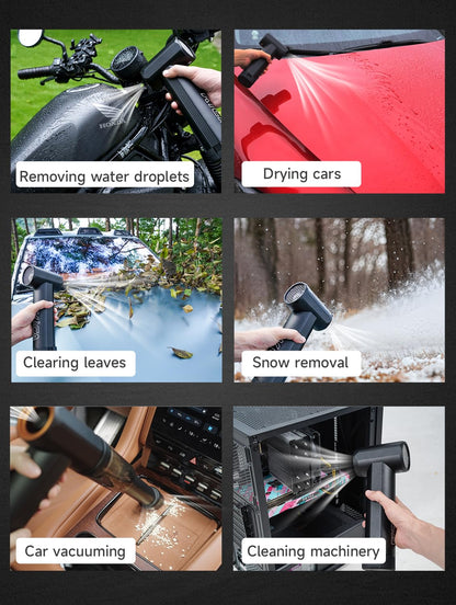 Kica JetFan Max turbo blower, cordless 205 MPH leaf blower, strong airflow for car, patio and lawn cleaning
