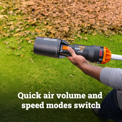 WORX Nitro cordless leaf blower, 620 CFM 165 MPH, brushless motor, includes 2 batteries and charger