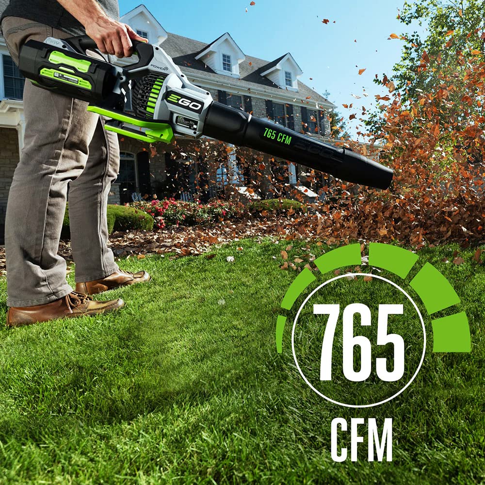 EGO Power+ LB7654 56V 765 CFM cordless leaf blower, brushless, includes 5.0Ah battery, charger, plus extra 2.5Ah battery