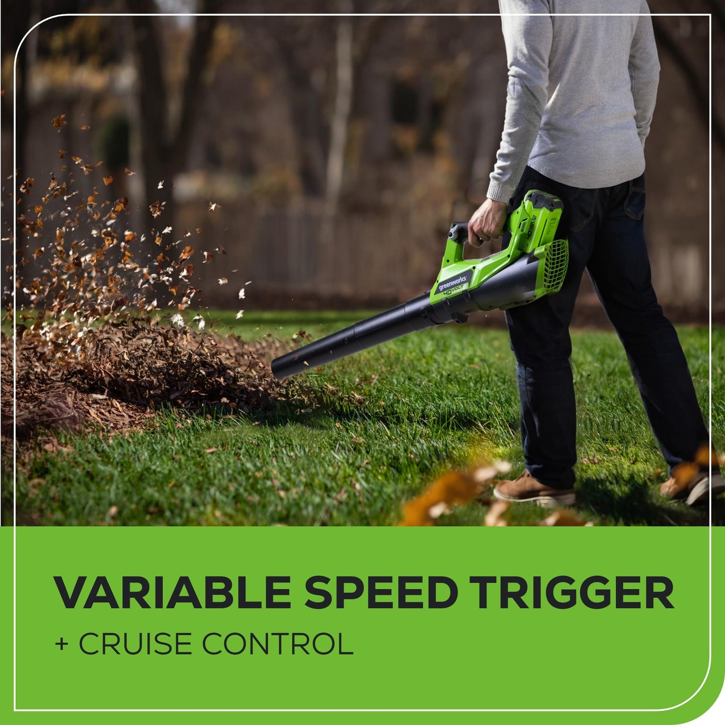 Greenworks 40V cordless combo kit, includes string trimmer and 390 CFM leaf blower with battery and charger