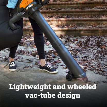 WORX cordless 3 in 1 blower, vacuum and mulcher, brushless motor, 2 speed control, includes batteries and charger